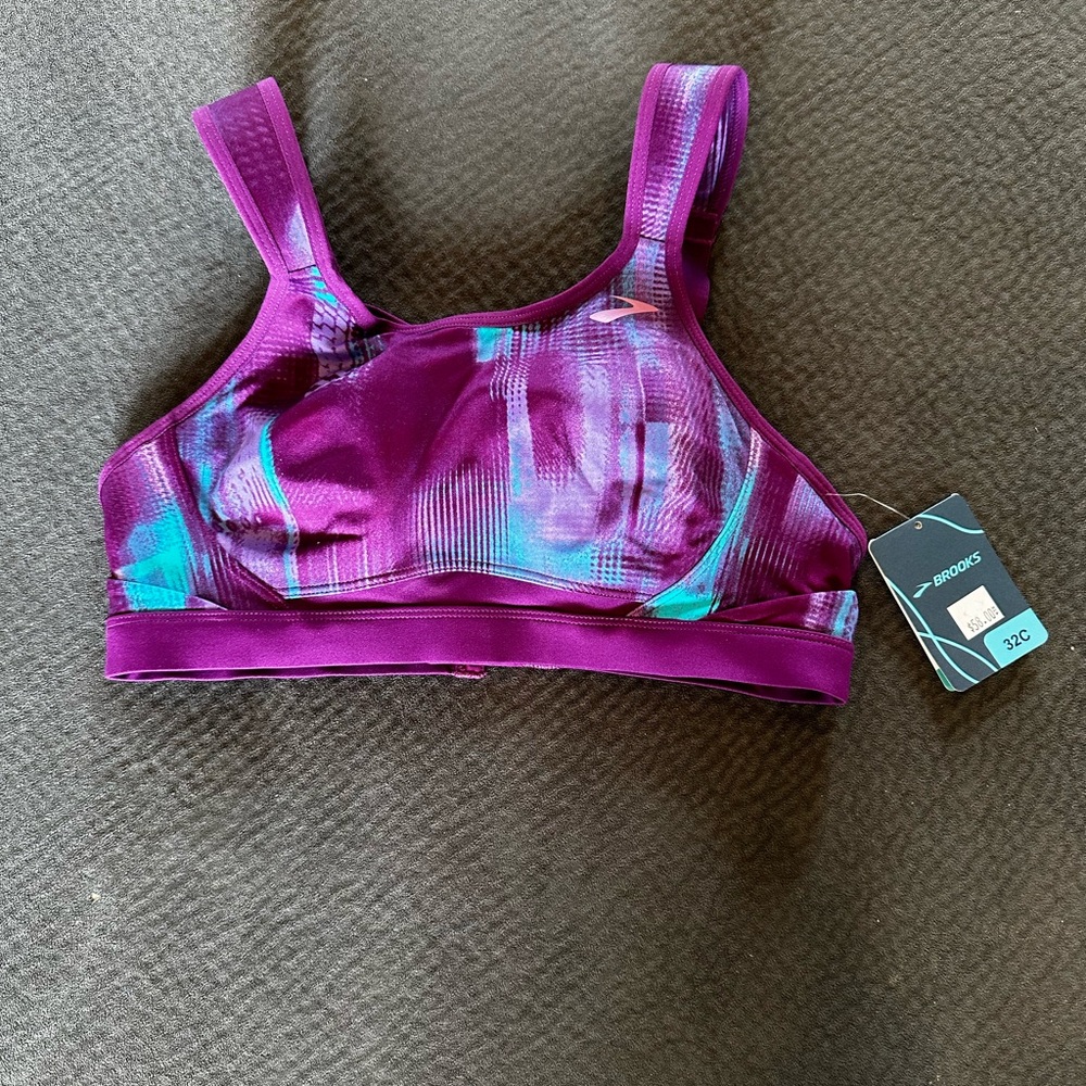 Brooks Maia Moving Comfrot Sports Bra NWT 32C